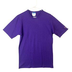 Champion Mens Purple T-Shirt M 100% Cotton Casual Short Sleeve Crew Neck EUC